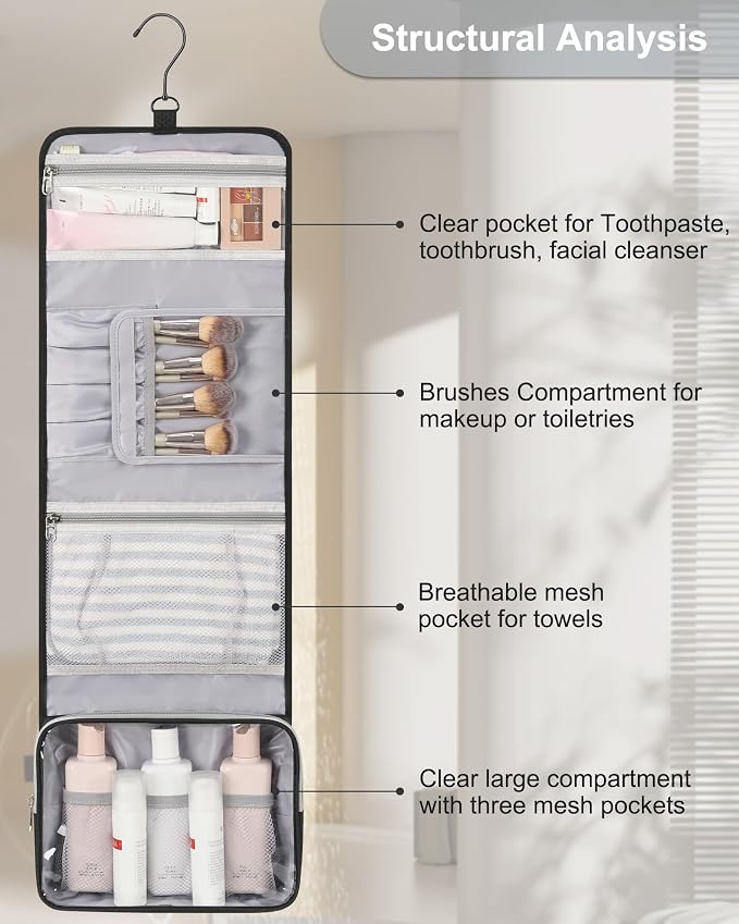 Travel Hanging Toiletry Bag - Image 9