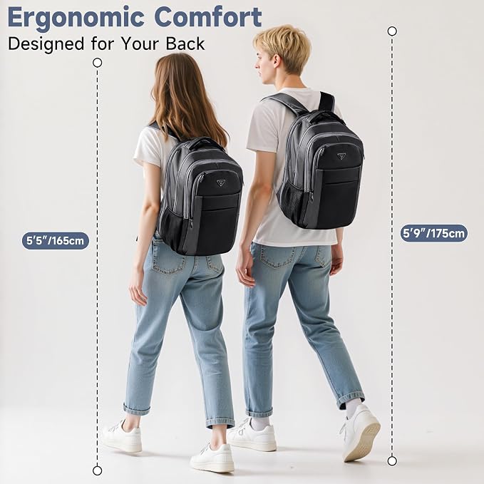 Multipocket TSA Black Travel Laptop Backpack - Image 6
