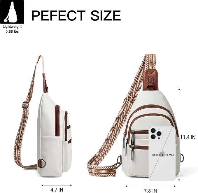 Sling Bag for Women Crossbody Bags Fanny Pack Sling Purse Backpack Vegan - Image 3