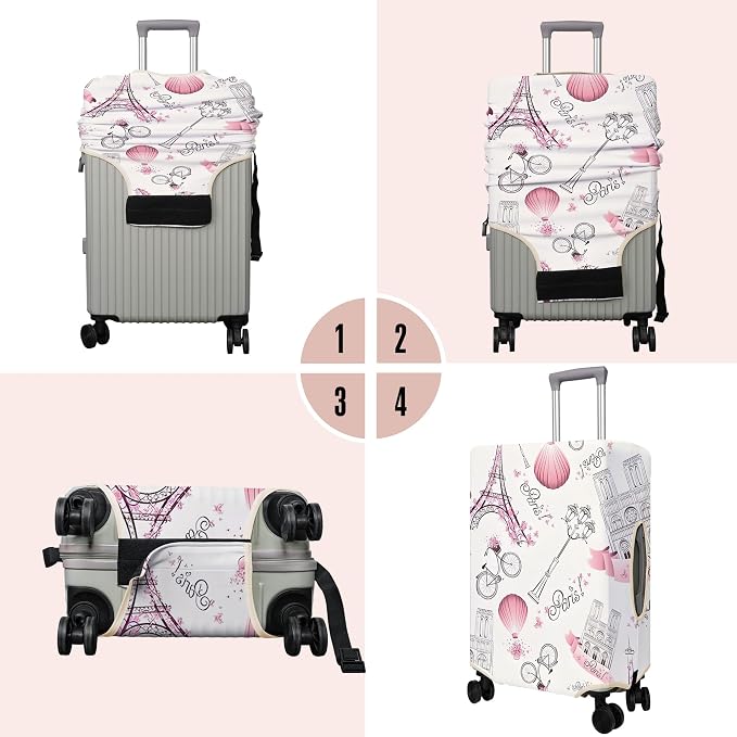Travel Luggage Cover Suitcase Protector Fits 18-32 Inch Wheel Covers - Image 3