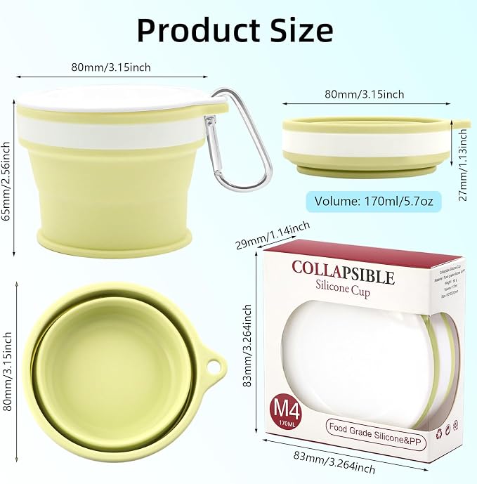 Silicone Collapsible Travel Cup Set - Image 4