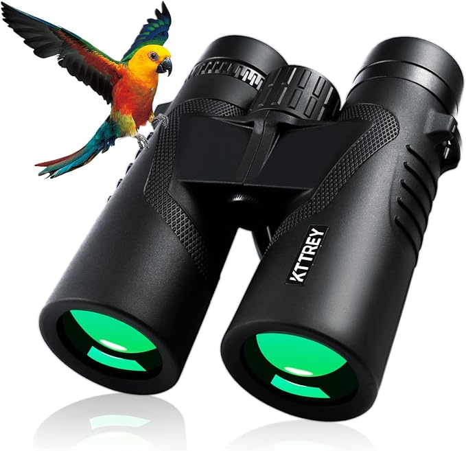 10x42 High Powered Binoculars for Adults, Kttrey Compact Waterproof Binoculars by Unknown