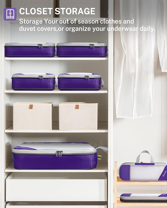 Compression Packing Cubes, Gonex Extensible Storage Mesh Bags Organizers - Image 7