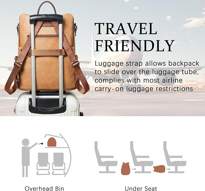 Shrrie Vegan Leather Laptop Backpack - Image 5