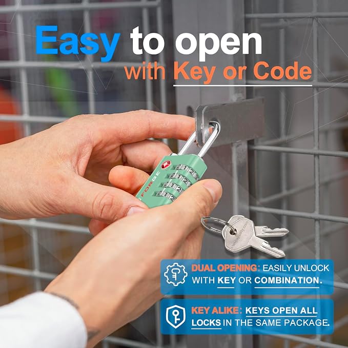 Forge Dual-Opening: Key or Combination Access Lock, TSA Approved Locks - Image 2