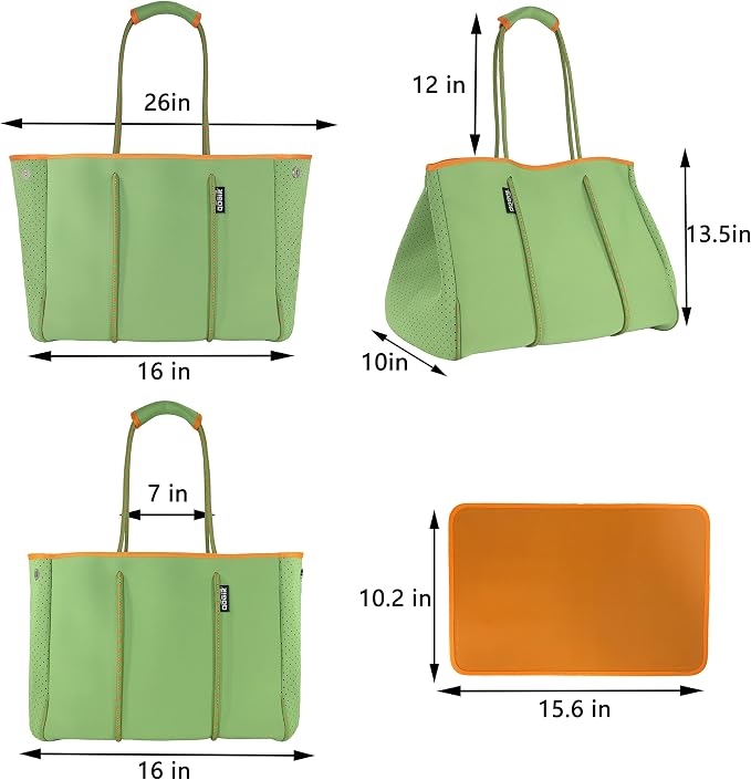 QOGiR Neoprene Multipurpose Beach Bag Tote - Image 6