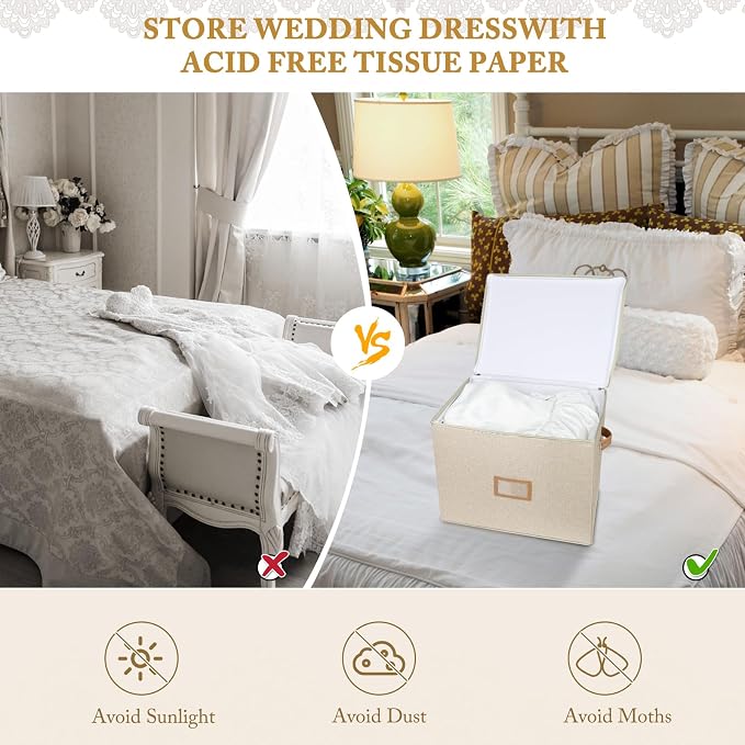 Wedding Dress Storage Box, Wedding Dress Preservation Box - Image 2