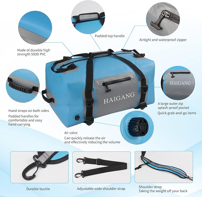 110L Waterproof Duffel Bag Travel Dry Bag, Large Capacity, Adjustable Thickened - Image 5
