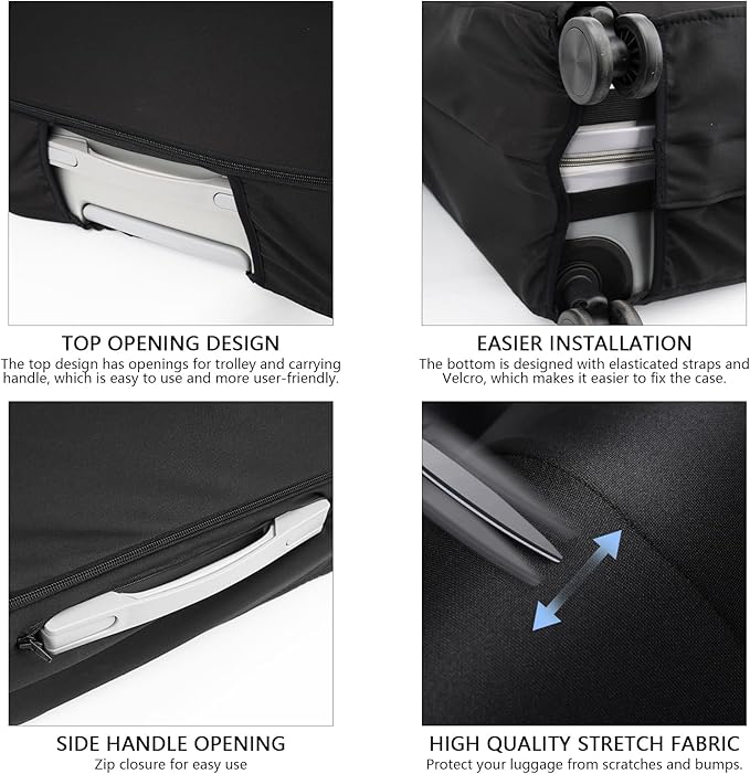 Transparent PVC Suitcase Cover, No Disassembly Required Clear Luggage Protector - Image 3