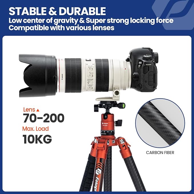Fotopro 62 Inch Carbon Fiber Tripod - Image 3