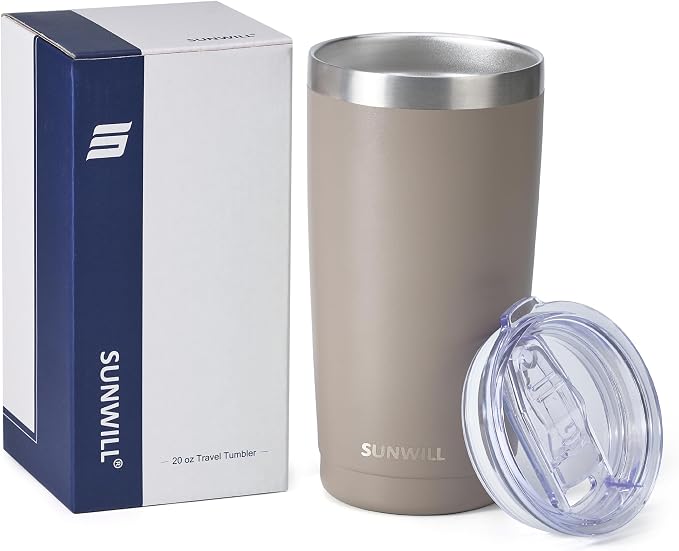SUNWILL Travel Coffee Tumbler 20 oz, Insulated Mug - Image 4