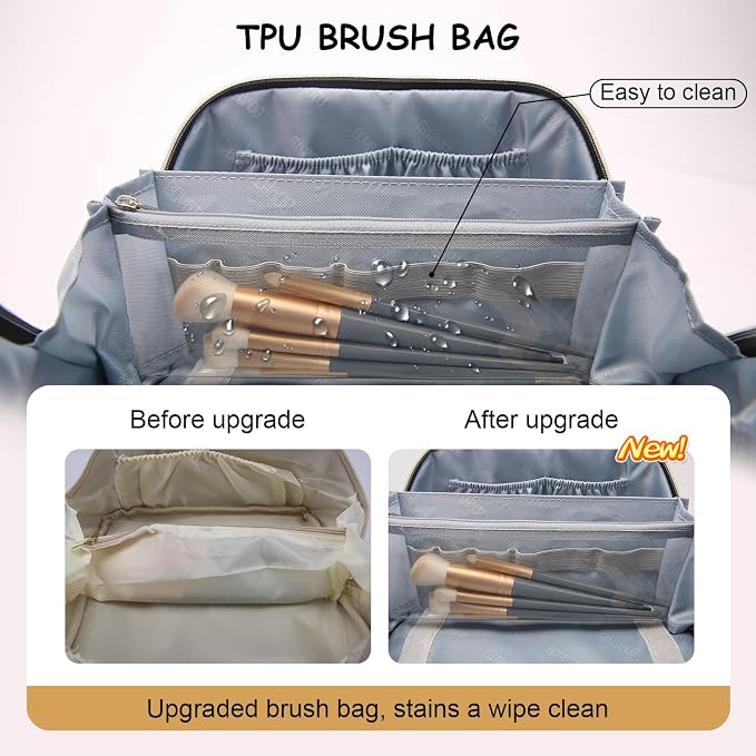 BOYATU Travel Makeup Bags for Women: Large Cosmetic Bag Waterproof - Image 4