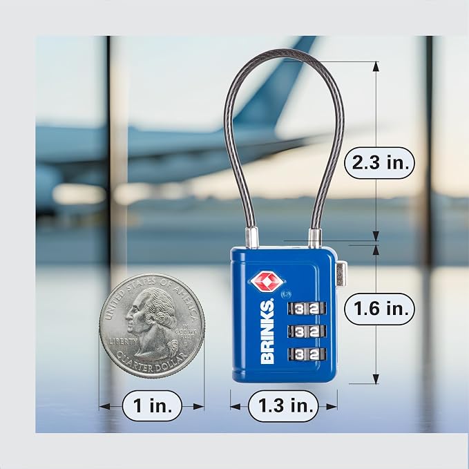 Brinks TSA Accepted Indicator Luggage Lock, 2.5 inch Long Shackle, New More - Image 5