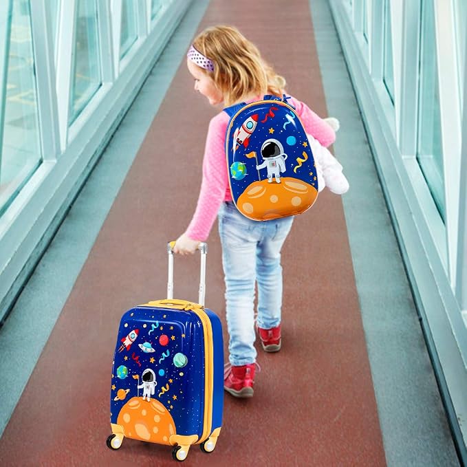 HONEY JOY Kids Luggage, Lightweight Toddler Suitcase, Durable ABS Hardshell - Image 3