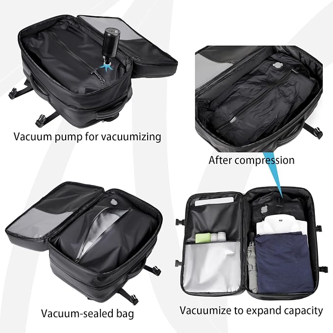 Vacuum-sealed travel computer backpack, Water-Resistant, - Image 6