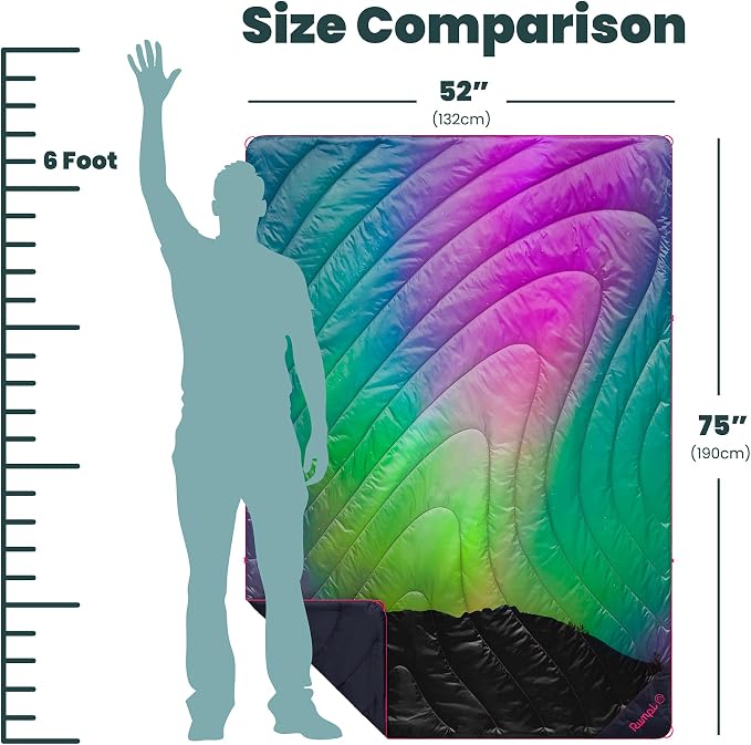 Rumpl Green Northern Lights Puffy Throw Blanket - Image 6