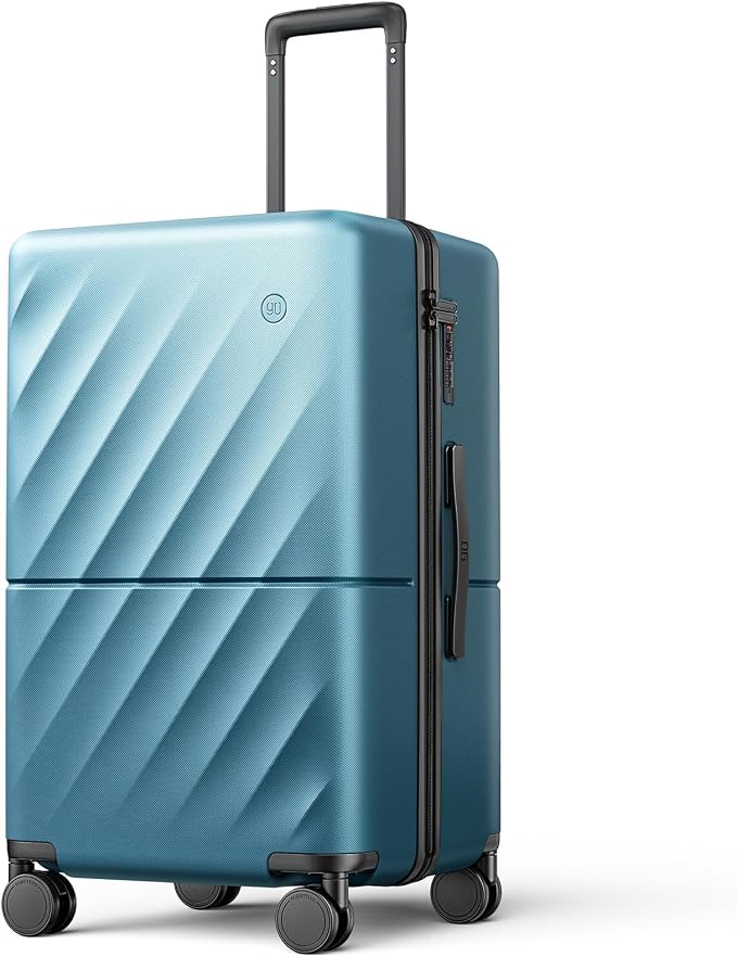 Trunk Luggage 24 Inch, Medium Checked Luggage by NINETYGO