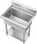 KRAUS Standart Pro 32 Inch 18-Gauge Stainless Steel Scullery Sink, 24 Gallon by KRAUS