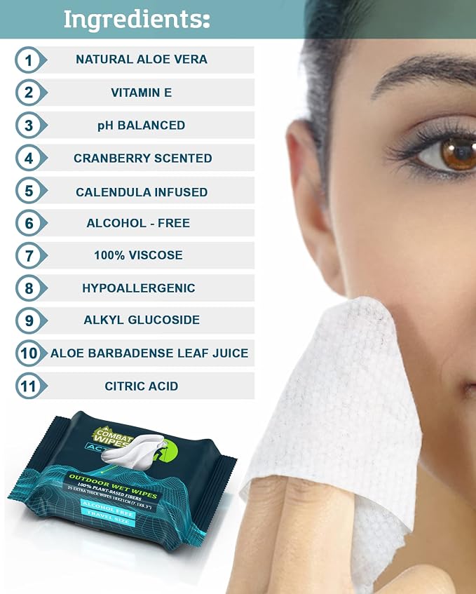 Combat Wipes ACTIVE Outdoor Wet Wipes - Image 3
