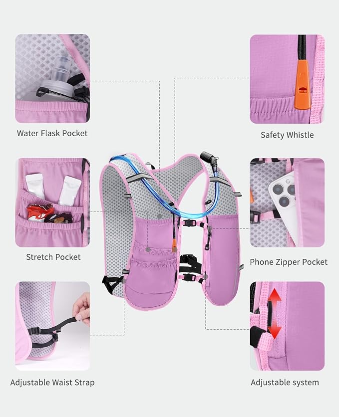 ECOHUB Running Hydration Vest Backpack, Lightweight Breathable Pack - Image 4
