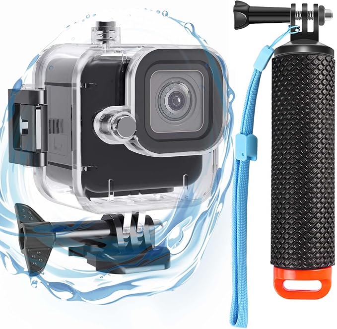 Compatible for Go Pro Hero 11 mini Black Waterproof Housing Case 60M/196FT by BODQQ