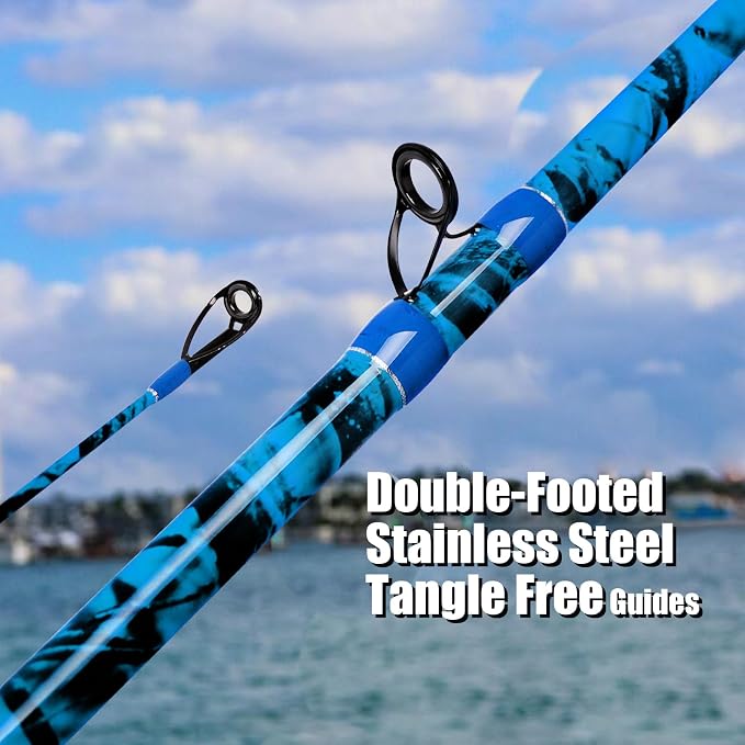 Fiblink 2-Piece Boat Conventional Fishing Rod Portable Spinning/Casting Rod - Image 2