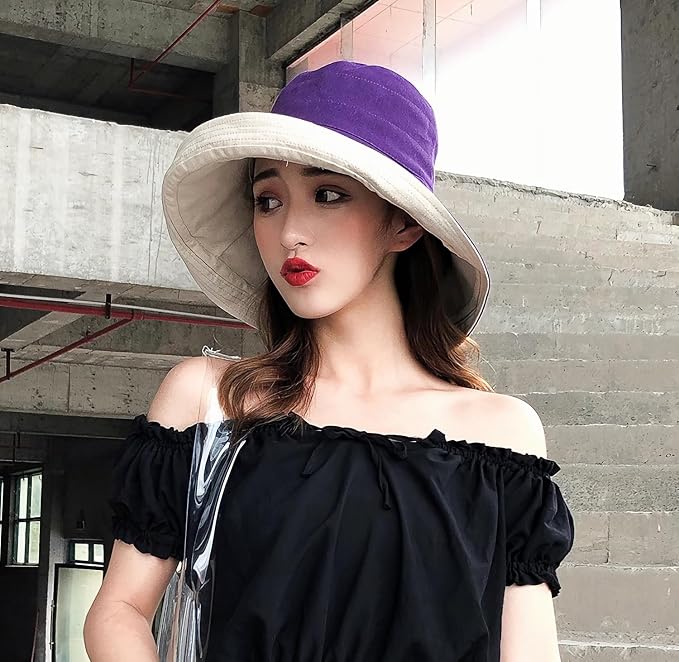 Women Wide Brim Sun Hats Metal Wired Edge Summer UV Protection Beach Fishing Hat - Image 3