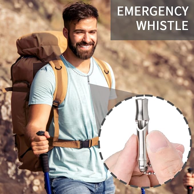 Emergency Whistle, Titanium Whistle EDC Safety Whistle - Image 5