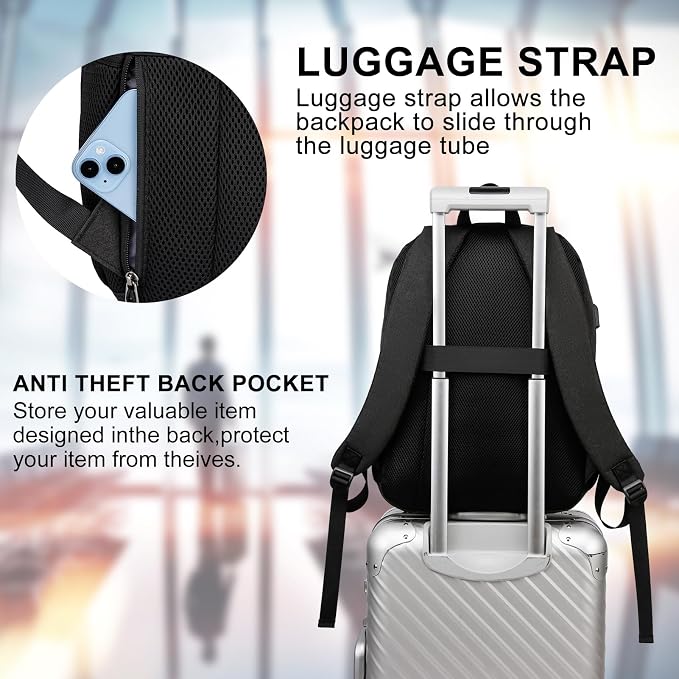 School Backpack for Teens Boys, 15.6 Inch Laptop Backpack - Image 6
