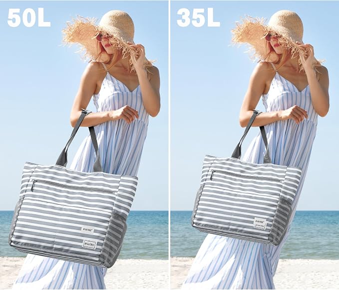 G4Free Beach Bag, Waterproof Sandproof Beach Tote Bag, Large Capacity Foldable - Image 7