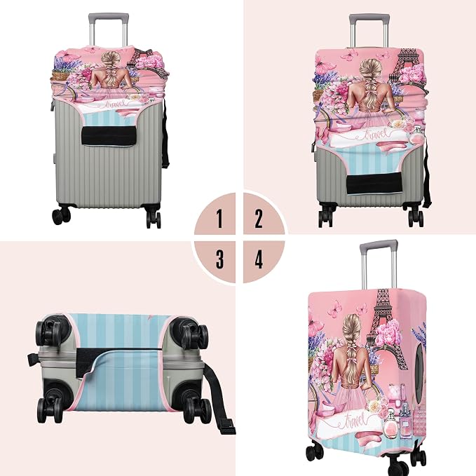 Travel Luggage Cover Suitcase Protector Fits 18-32 Inch Wheel Covers - Image 3