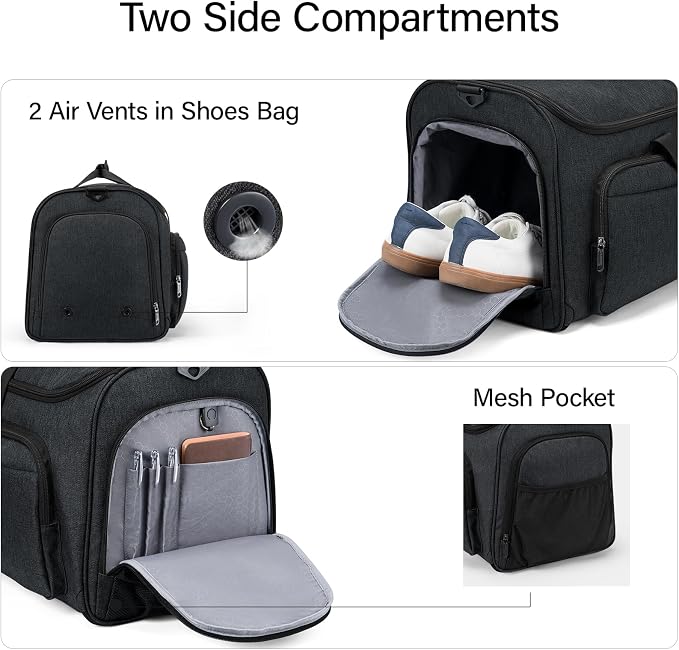 Hanke Carry on Garment Bags for Travel, Convertible Duffle Bag Luggage Bag - Image 3