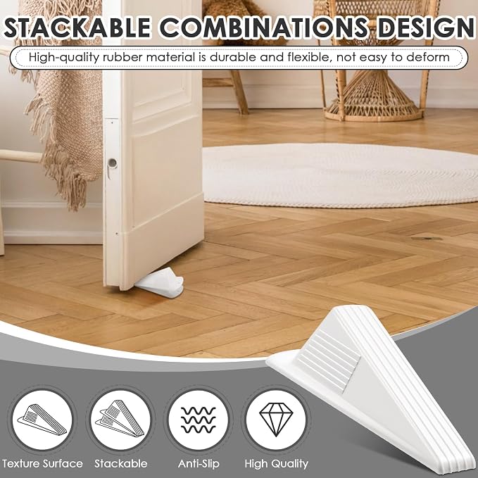 Frienda 12 Pcs Jumbo Door Stoppers Heavy Duty Door Stopper Tall up to 2inch - Image 5