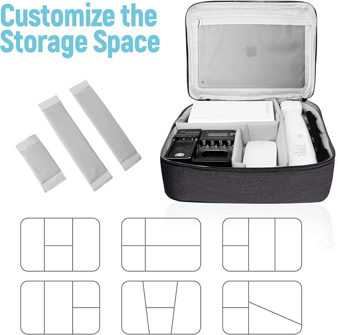 Electronics Travel Organizer, Large Double Layer Portable Waterproof Travel - Image 4