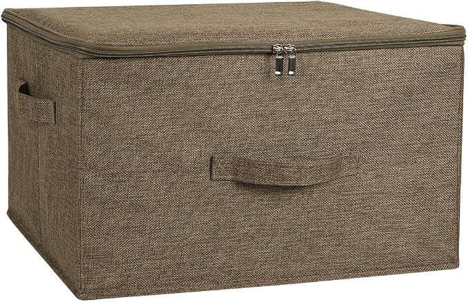 ANMINY Storage Bins with Zipper Lids 36 Qt Lidded Fabric Storage Boxes Baskets by ANMINY