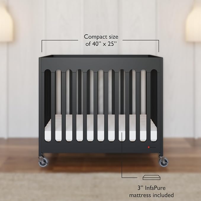 Foundations Boutique Folding Mini Baby Crib - Image 2