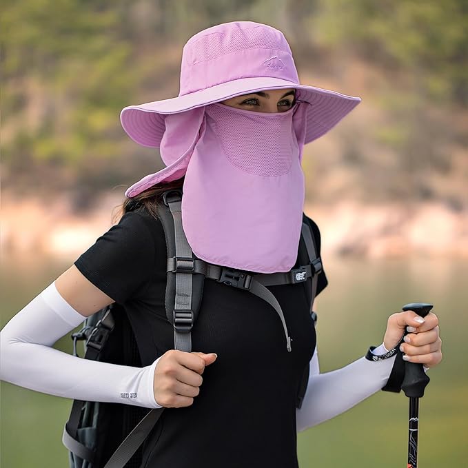 Sun Hats for Men Women Fishing Hat UPF 50+ Breathable Wide Brim Summer UV - Image 3