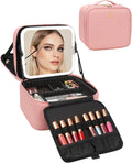 Relavel Makeup Bag with LED Mirror, Travel Makeup Case with Rechargeable by Relavel