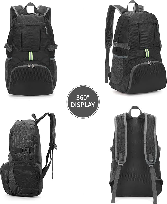 Yaopeing Lightweight Backpack, 25L Foldable Hiking Packable, Water Resistant - Image 4