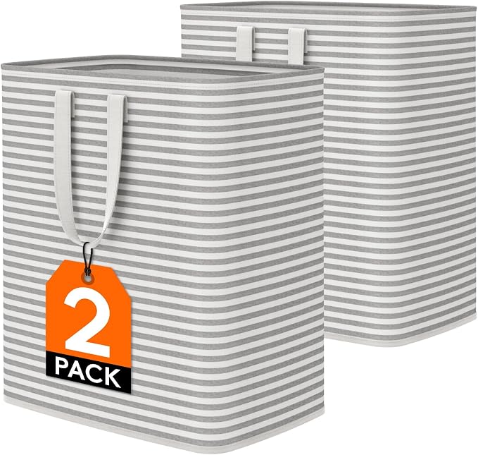 Lifewit 2 Pack Laundry Hamper Large Collapsible Laundry Baskets, Freestanding by Lifewit