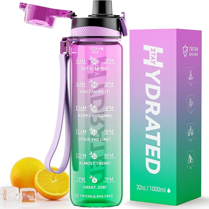 Water Bottle, 32 oz Motivational Water Bottles - Image 9