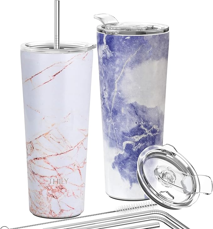THILY Stainless Steel Vacuum Insulated Tumbler 26 oz Triple-Insulated Travel Mug by THILY