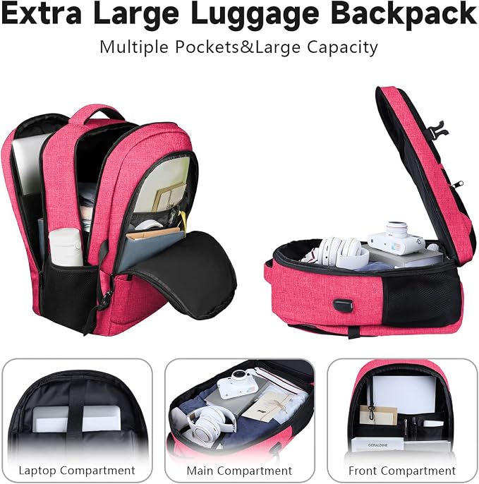 Lapsouno Extra Large Backpack, 17.3 Inch Travel Laptop Backpack, Water - Image 3
