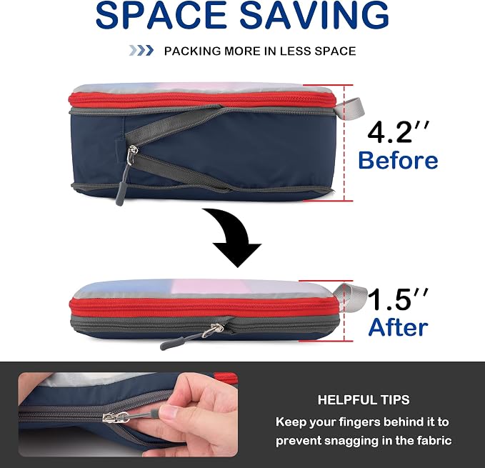 Cipway Compression Packing Cubes, See Through Mesh Luggage Organizer Bags - Image 3