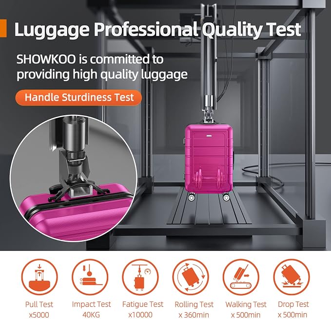 SHOWKOO Luggage Sets Expandable PC+ABS Durable Suitcase Sets Double Wheels TSA - Image 7
