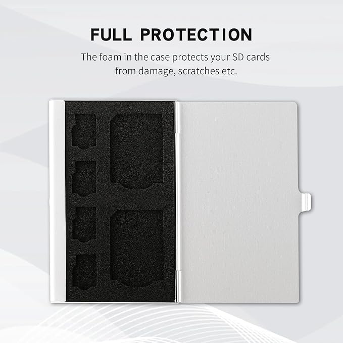 Aluminum SD Card Case, 6Slots Ultrathin SD Card Holder, Memory Card Storage - Image 4