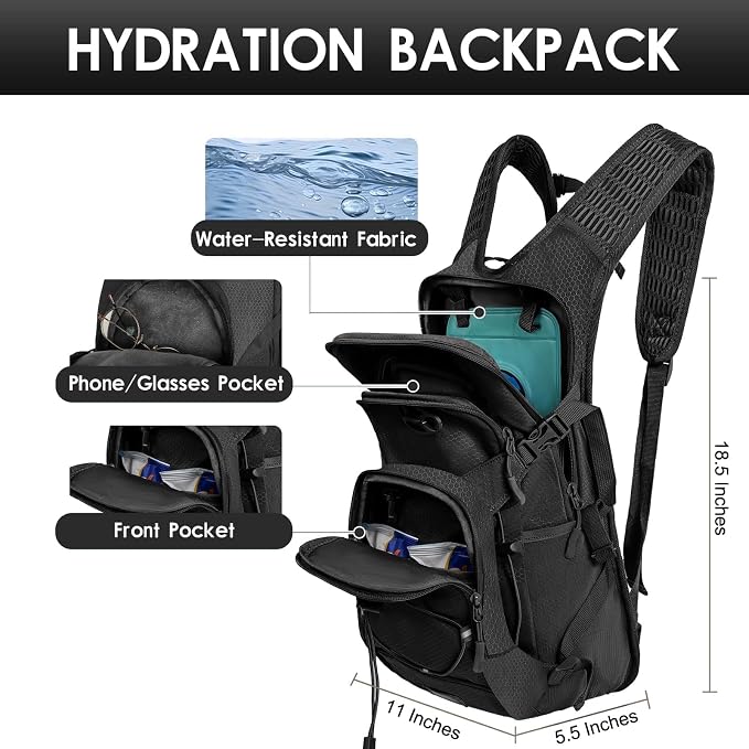 WOLT Hydration Backpack 18L Hiking Water Backpack - Image 2