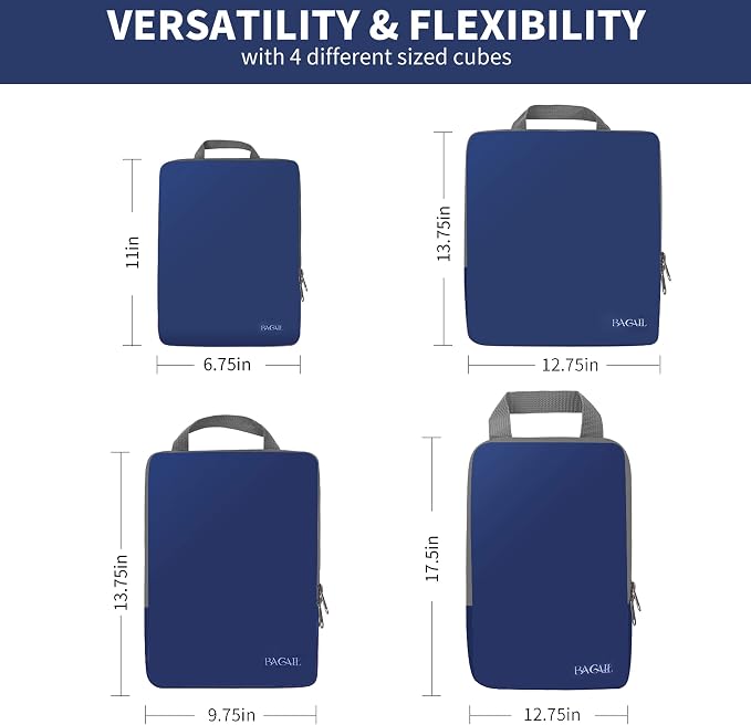 BAGAIL 4 Set/6 Set/8 Set Compression Packing Cubes Travel Accessories - Image 2