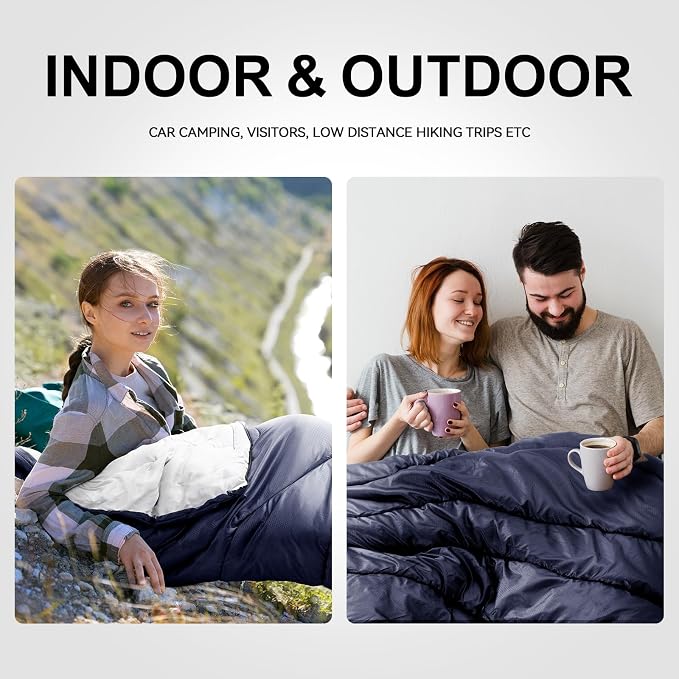Sleeping Bags for Adults Cold Weather, Waterproof, Lightweight Camping Sleeping - Image 9