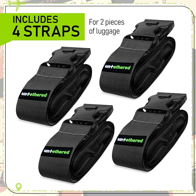 Untethered Luggage Straps | TSA-Approved Suitcase Belts - Image 4